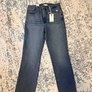 Good American “Good Legs Straight”Mid-Rise Jeans